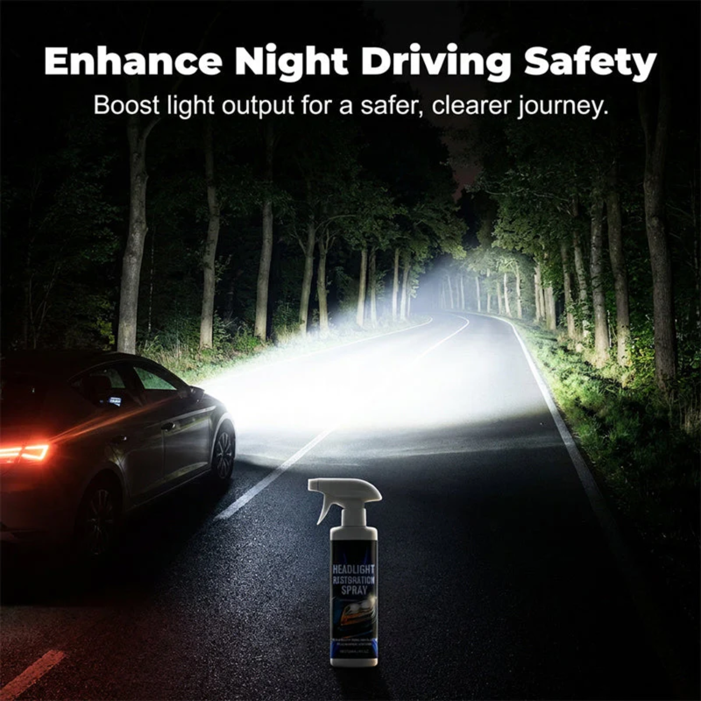 Professional Headlight Restoration Spray Kit
